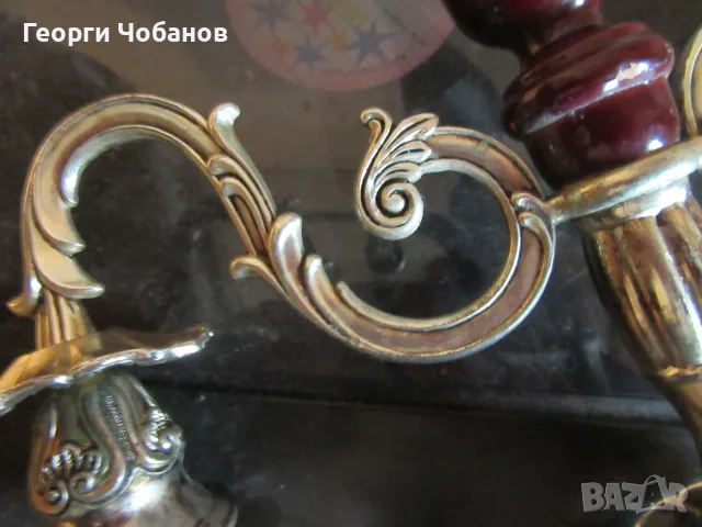 Свещник от дърво и метал., снимка 16 - Свещи и свещници (декоративни) - 55963032