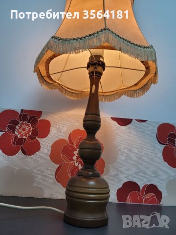  НАМАЛЕНА Настолна лампа с шапка от естествена кожа , снимка 8 - Настолни лампи - 39355658