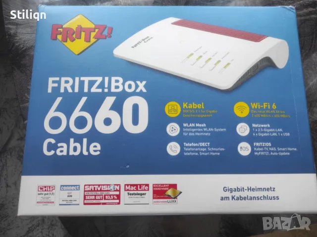 Рутер, FRITZ!Box 6660, двубандов Wi-Fi 6, Gigabit Ethernet - НОВ, снимка 4 - Рутери - 49042706