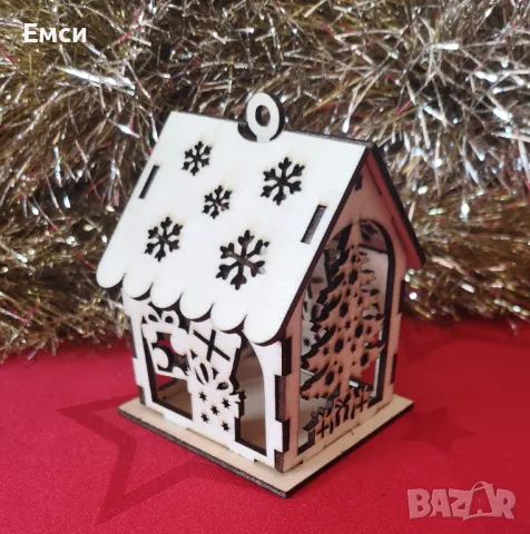 дървени коледни -елхи,фенери,къщички 