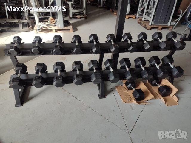 Чисто нови хексагонови дъмбели сет от 5 до 30 кг, снимка 4 - Фитнес уреди - 44385837