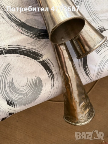 Ретро музикален инструмент фанфар, снимка 4 - Антикварни и старинни предмети - 54169001