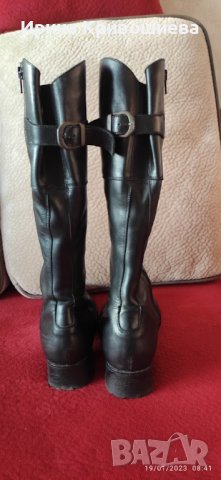 зимни ботуши, черни, от естествена кожа, 38 номер , снимка 3 - Дамски ботуши - 38647471