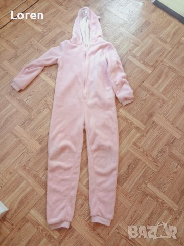 Пухено гащеризонче розово зайченце 🌸, снимка 1 - Детски пижами - 42418723