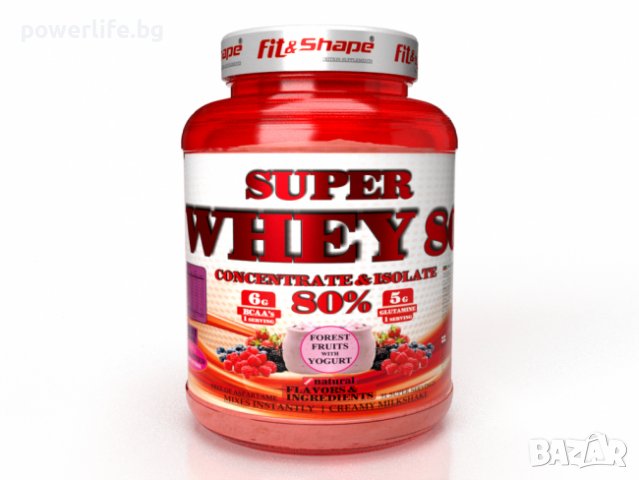 Fit & Shape Super Whey 80 | Суроватъчен протеин, 2270 гр., снимка 3 - Хранителни добавки - 38371342