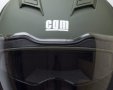 Каска за мотор CGM Demi Jet с двойна козирка , тъмно зелено М (57-58см), снимка 2