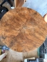 Кръгла дървена маса с долен рафт – 60 × 60 см, снимка 5