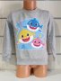 Нова детска ватирана блуза с дълъг ръкав Baby Shark, снимка 5