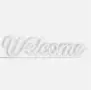 Светеща табела, Панел с надпис Welcome, бяла, снимка 3