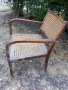 Дърво и ратан, ретро кресло, снимка 5