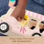Нов Fisher-Price камион-сладолед с дървени форми за бебета 18+ месеца, снимка 4