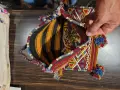 старинна българска тъкана торба (овчарска/битова торба или дисаги за през рамо), снимка 7