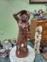 Голяма антикварна колекционерска дървена фигура статуетка , снимка 3