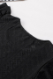 Дамска блуза в черен цвят с къси ръкави с къдрички, снимка 3