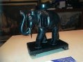 слон-свещник-внос франция-15х15х8см, снимка 1 - Антикварни и старинни предмети - 29497831