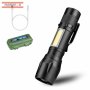 Мощен LED фенер 2в1 с акумулаторна батерия 9 см / 1295, снимка 4