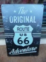 Метална табела The Original Route 66 Пътят на приключенията магистрала трафик, снимка 1