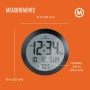 Стенен часовник Marathon Miami, дигитален кръгъл, безшумен, вграден термометър, снимка 5