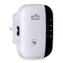 Усилвател на безжичен мрежов сигнал, обхват 100m, 6.5x8x5 cm, бял , снимка 1