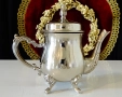 Викторианска посребрена кана за кафе,ракия. , снимка 1