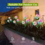 Соларни LED градински светлини - цветя, снимка 10
