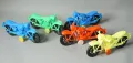 Стари Соц. Играчки Фигурки 5 броя Мотори Моторчета, снимка 1