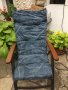 Градинска сезонна възглавница за стол с висока регулируема облегалка