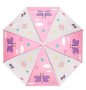Детски чадър бастун розови пеперуди сърца 65 см