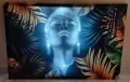 Светеща картина с LED осветление - жената 05, снимка 2