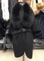 Дамско луксозно палто кашмир вълна и лисица код 92 , снимка 4