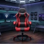 Ергономичен офис и геймърски червен стол – Максимален комфорт за гърба и врата, регулируем, снимка 6