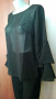 Черна прозрачна блуза/топ от шифон🍀❤L,XL❤🍀арт.4046, снимка 1 - Корсети, бюстиета, топове - 36462895