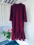Красива рокля бордо,плътен трикотаж, снимка 1 - Рокли - 31326960