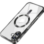 Силиконов кейс bSmart Chrome Magsafe с протектори за камерите, За iPhone 17 (6.3), Черен, снимка 4