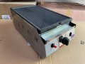 Професионална Газова Скара чугунена плоча Оребрена , 31х57 см(2,9 Kw) + газова защита CE, снимка 2