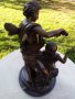 Бронзова статуетка "Зефир и Флора" - 19 век, 12 кг. Жак Бусо френски скулптор , снимка 6