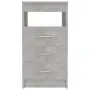 vidaXL Шкаф с чекмеджета бетонно сив 40x50x76 см инженерна дървесина, снимка 4