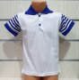 Нова детска спортно-елегантна блуза в бяло с яка от 1 годинка до 8 години, снимка 1