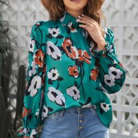 Дамска блуза с дълъг ръкав и флорален принт, снимка 3 - Блузи с дълъг ръкав и пуловери - 44415669