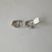 Сребърни обеци с цирконий - сребро проба 925, снимка 4 - Обеци - 37957053