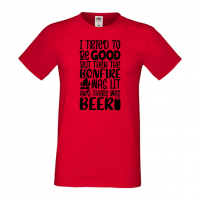 Мъжка тениска I Tried To Be Good But There Was Beer,Бира,Бирфест,Beerfest,Подарък,Изненада,Рожден Де, снимка 2 - Тениски - 36378026