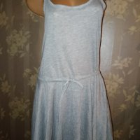 Bik Bok -L- Нова лека лятна рокля от тънко трико в сиво , снимка 3 - Рокли - 37481193