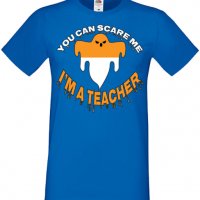 Мъжка тениска You Can Scare Me I'm A Teacher,Halloween,Хелоуин,Празник,Забавление,Изненада,Обичаи,, снимка 4 - Тениски - 38132182