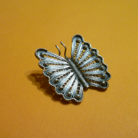 Сребърна брошка Пеперуда, снимка 3 - Други - 44568308