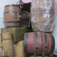 Старо дървено буре с дръжка, буренце, снимка 3 - Други ценни предмети - 31746558