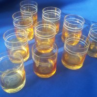 Ретро ракиени чашки за концентрат калиево стъкло 10 бр, 50 мл, снимка 5 - Антикварни и старинни предмети - 31878905