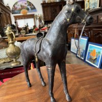 Стара кожена фигура от кон. №3650, снимка 6 - Антикварни и старинни предмети - 40078203