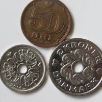  Дания, лот от 1, 2 крони и 50 оре 1999-2002, снимка 2 - Нумизматика и бонистика - 28973234