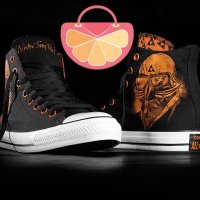 ПРОМО 🍊 CONVERSE ALL STAR № 35½ и 36 🍊 Дамски кецове BLACK&ORANGE нови с кутия, снимка 1 - Кецове - 22277662