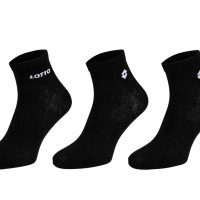 Lotto 35-38,39-42,43-46 италиански унисекс черни къси памучни чорапи над глезените памучен чорап, снимка 1 - Мъжки чорапи - 8468790